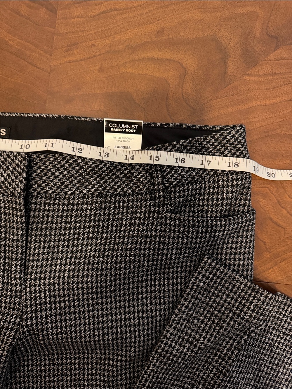 Women’s Black & White Houndstooth Dress Pants - Picture 3 of 7